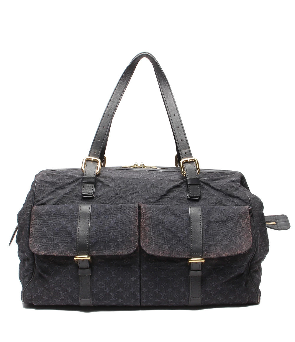 Louis Vuitton Speedy Epi Leather Boston Bag Black Gray